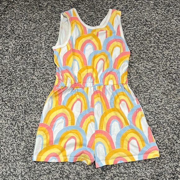Girls Tea Collection sleeveless romper, 10, yellow/blue pattern - Picture 1 of 3
